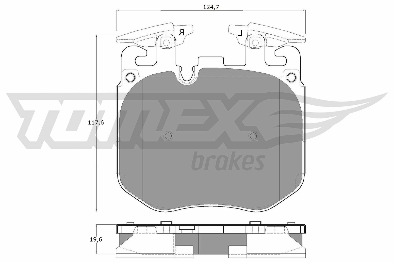 Sada brzdových platničiek kotúčovej brzdy TOMEX Brakes